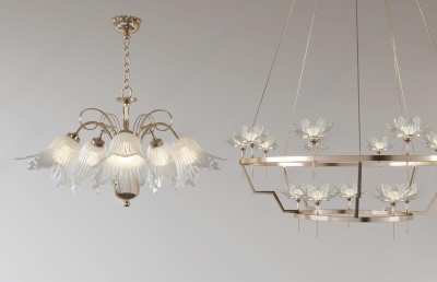 法式轻奢吊灯3D模型下载